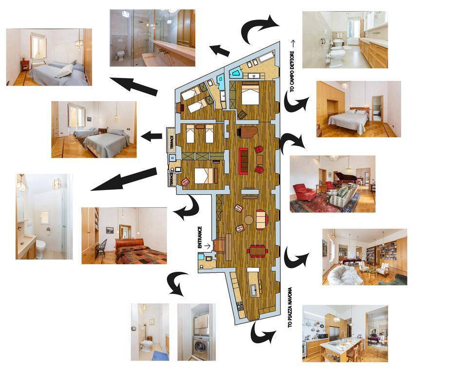 Habitat'S Navona 4Br Apartment ローマ エクステリア 写真